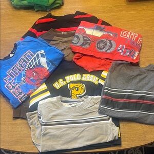 Bundle of 7 Boys Long sleeve, US Polo, Old Navy etc. Size 6/7